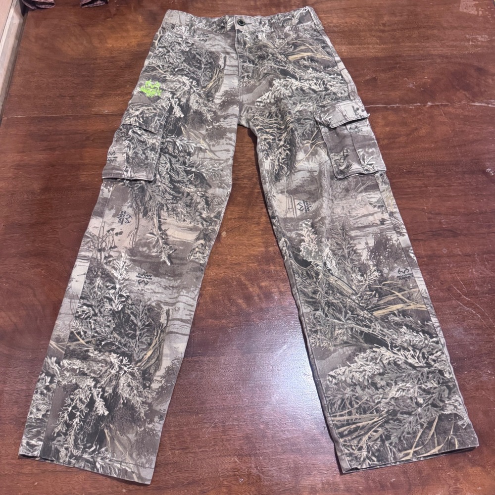 Realtree‎ Max-1 XT Camo Cargo Pants Boys 14/16 Wmns XXS Gorpcore Streetwear - Picture 2 of 9